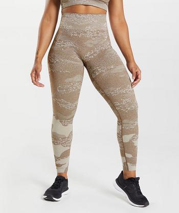 Leggins Gymshark Adapt Camo Seamless Mujer Gris Marrones | CO 2873RVD